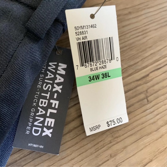 🪴Van Heusen Men'S Big And Tall Air Straight Fit Pant 34Wx36L - Picture 4 of 6